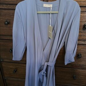 Everlane Women's Blue Wrap Dress